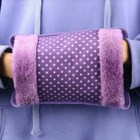 Rechargeable Winter Hot Water Bottle with Velvet Cover – Double Hand Warmth