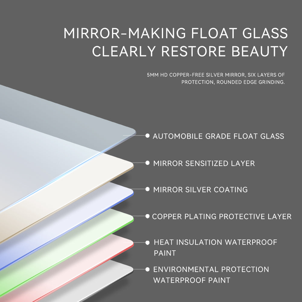 36 in. H LED Single Bathroom Vanity Mirror in Polished Crystal Bathroom Vanity LED Mirror for Bathroom Wall Smart Lighted Vanity Mirrors by Dropsure