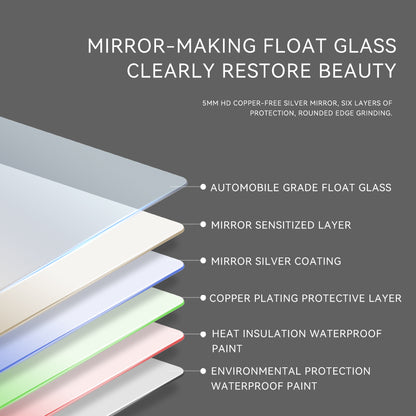 36 in. H LED Single Bathroom Vanity Mirror in Polished Crystal Bathroom Vanity LED Mirror for Bathroom Wall Smart Lighted Vanity Mirrors by Dropsure
