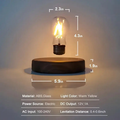 Levitating Light Bulb, Magnetic Floating Levitation Lamp, Decoration For Room And Office, Unique Tech Gift