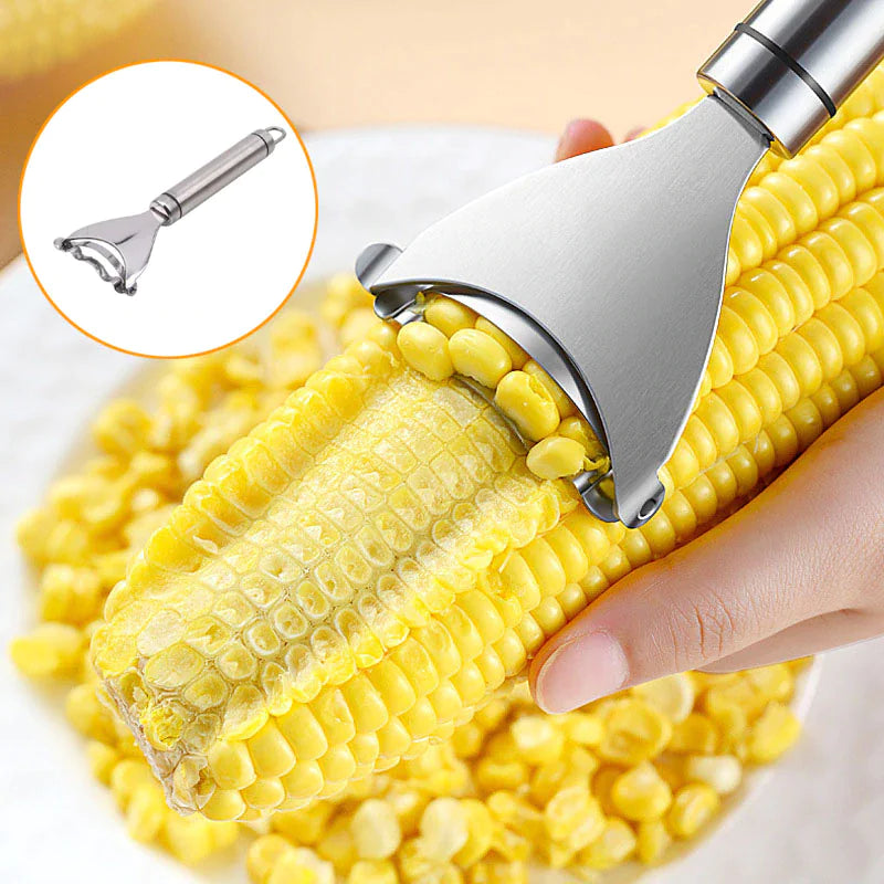 2x Corn Cob Peeler Stainless Steel Thresher Stripper Remover Kitchen Cutter Tool