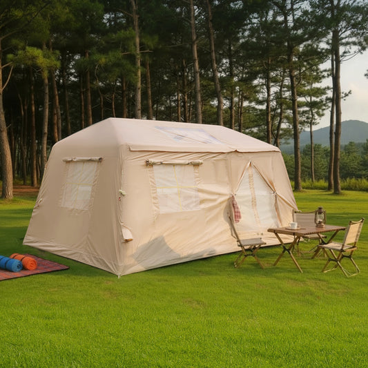 11 m ² Inflatable Tents for Camping, Blow Up Tent with Hand Pump, Easy Setup InflatableTent 4 Season Tent, Waterproof Oxford Air Glamping Tents for Camping Adult 4/6/8 Person by Dropsure