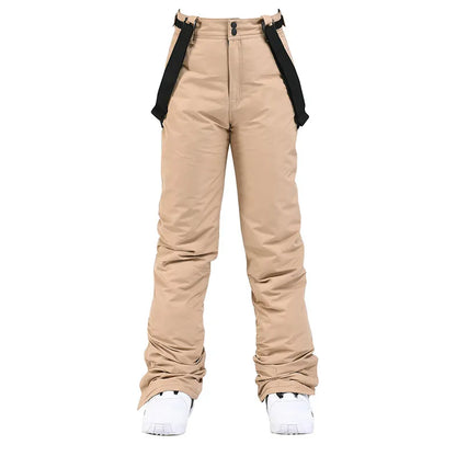 Windproof Waterproof Ski Pants with Detachable Elastic Waist