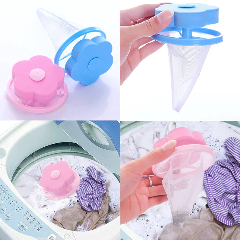 2 Pcs Floating Pet Fur Catcher Laundry Lint Pet Hair Remover For Washing Machine