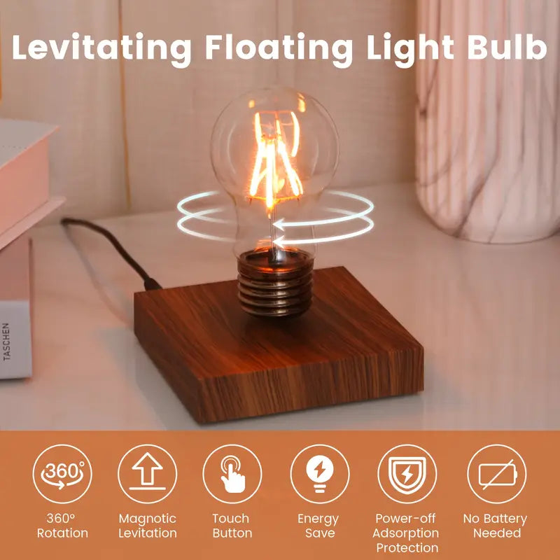Levitating Light Bulb, Magnetic Floating Levitation Lamp, Decoration For Room And Office, Unique Tech Gift