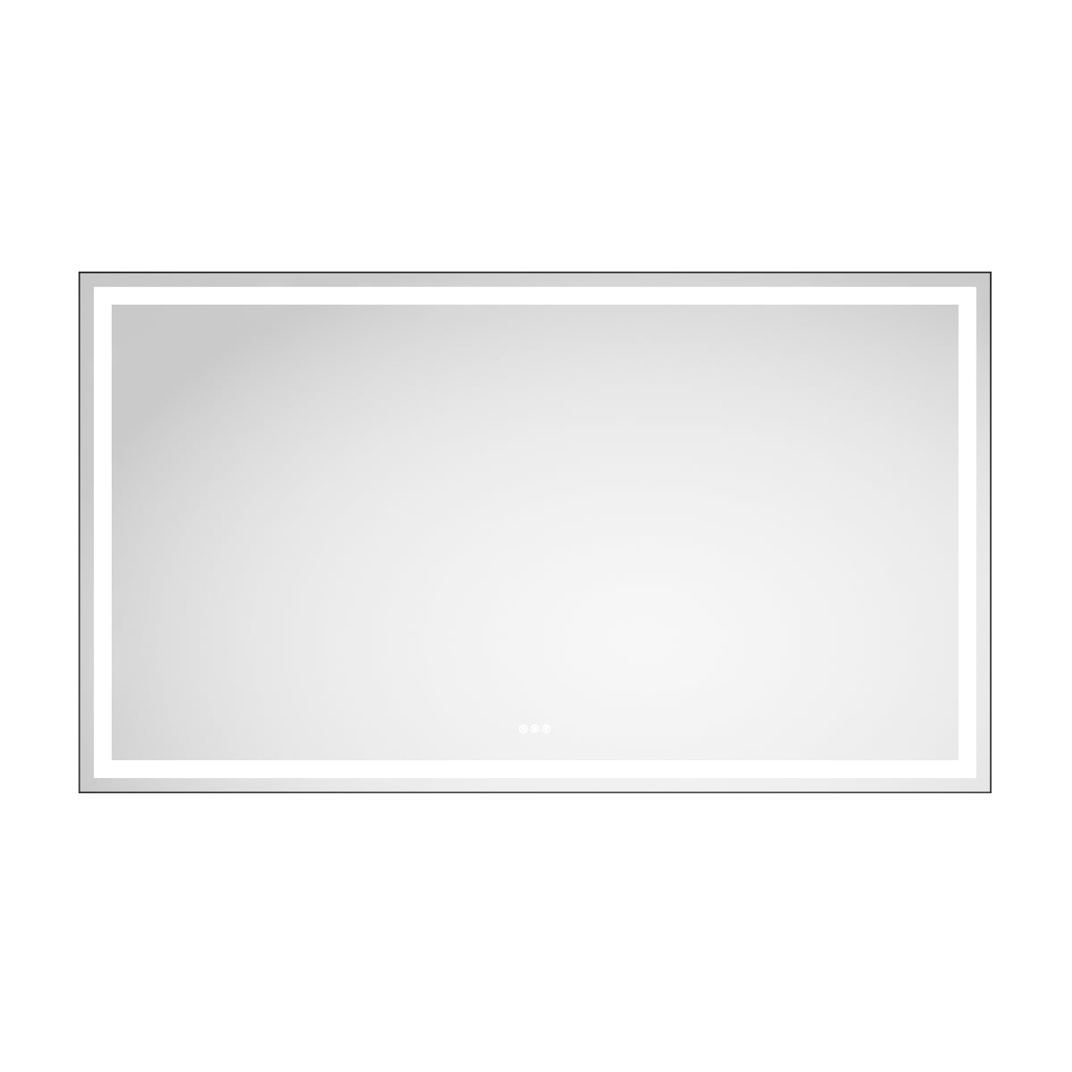 84 x 48 Inch LED Bathroom Mirror with Front and Backlight, Wall Mounted Vanity Mirror with Aluminum Frame, Anti-Fog, Memory, 3 Colors, Stepless Dimmable by Dropsure