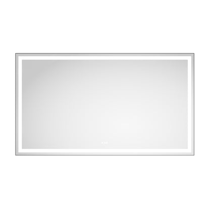 84 x 48 Inch LED Bathroom Mirror with Front and Backlight, Wall Mounted Vanity Mirror with Aluminum Frame, Anti-Fog, Memory, 3 Colors, Stepless Dimmable by Dropsure