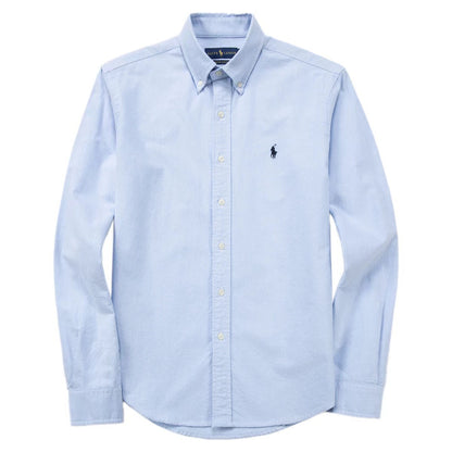 The same style RL Ralph all horse logo embroidered long-sleeved shirt, pure cotton men's POLO shirt with lapels