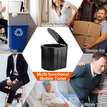 Foldable Emergency Toilet Portable Porta Potty by DailySale