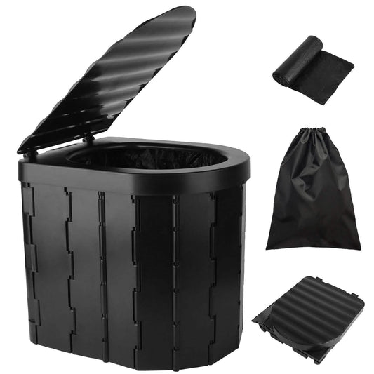 Foldable Emergency Toilet Portable Porta Potty by DailySale