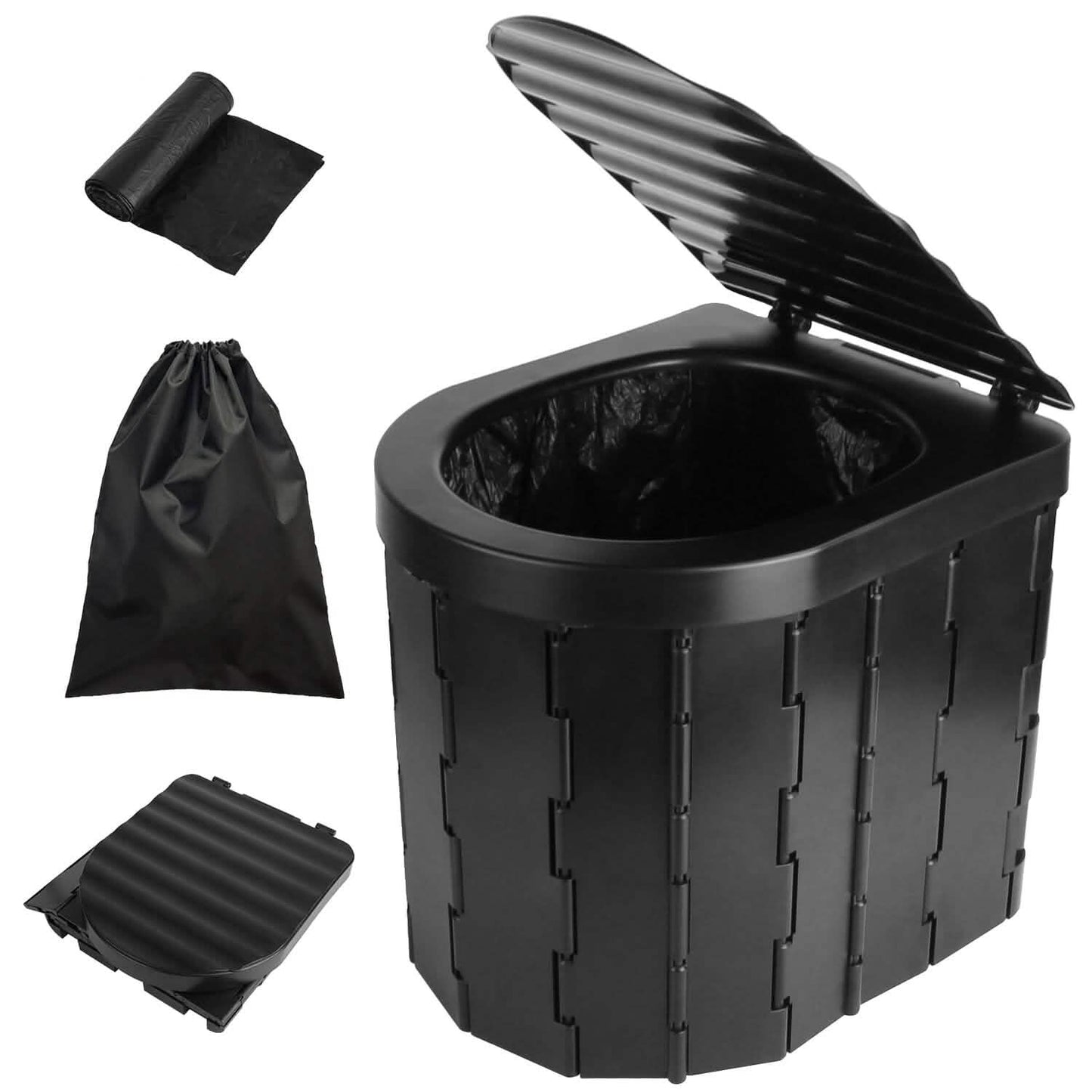 Foldable Emergency Toilet Portable Porta Potty by DailySale