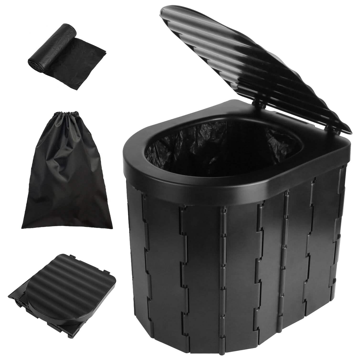 Foldable Emergency Toilet Portable Porta Potty by DailySale
