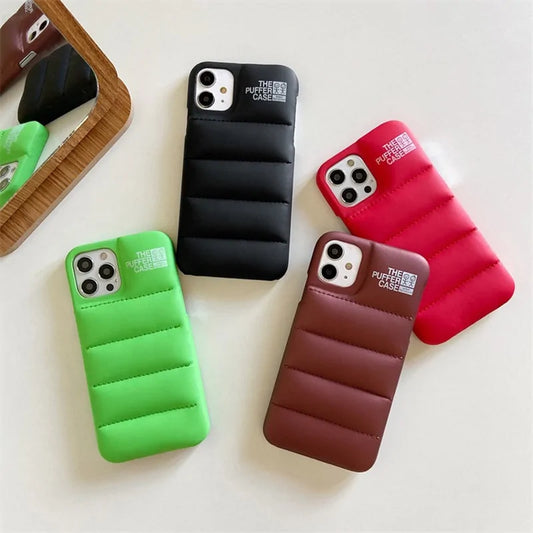 Fashion Brand Down Jacket Phone Case For iPhone