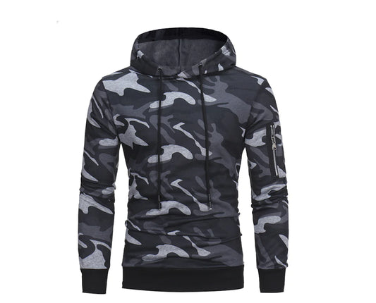 Camo Hoodie Sweatshirt with Hood