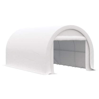 Outsunny 10' x 16' Carport, Heavy Duty Portable Garage Storage Tent with Large Zippered Door, Anti-UV PE Canopy Cover for Car, Truck, Boat, Motorcycle, Bike, Garden Tools, Outdoor Work by Dropsure