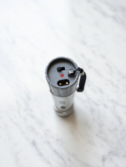 Silver Safety Flashlight Stun Shock Rechargeable Super Bright LED with Holster