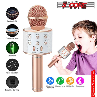 5Core Wireless Karaoke Microphone Bluetooth Mic Portable Handheld Microfonos Inalambricos