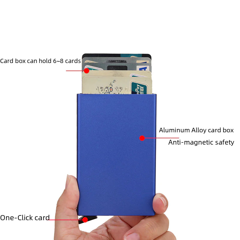 Anti-Magnetic Aluminum RFID Card Holder Wallet