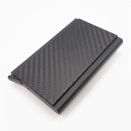 Aluminum Alloy RFID Wallet with Carbon Fiber Card Case