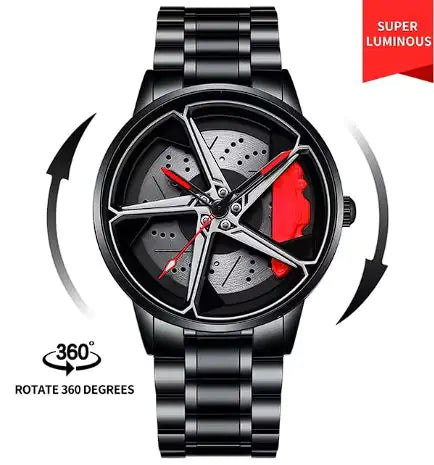 Men's Sports Car Wheel Watch