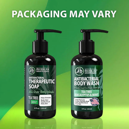 Antibacterial Body Wash - Antibacterial Soap And Tea Tree Body Wash For Jock Itch, Athletes Foot, Eczema And Back Acne - Anti Bacterial Body Soap For Men And Women Safe For All Skin Types - 2 Pack 8 Fl Oz (Pack of 2)