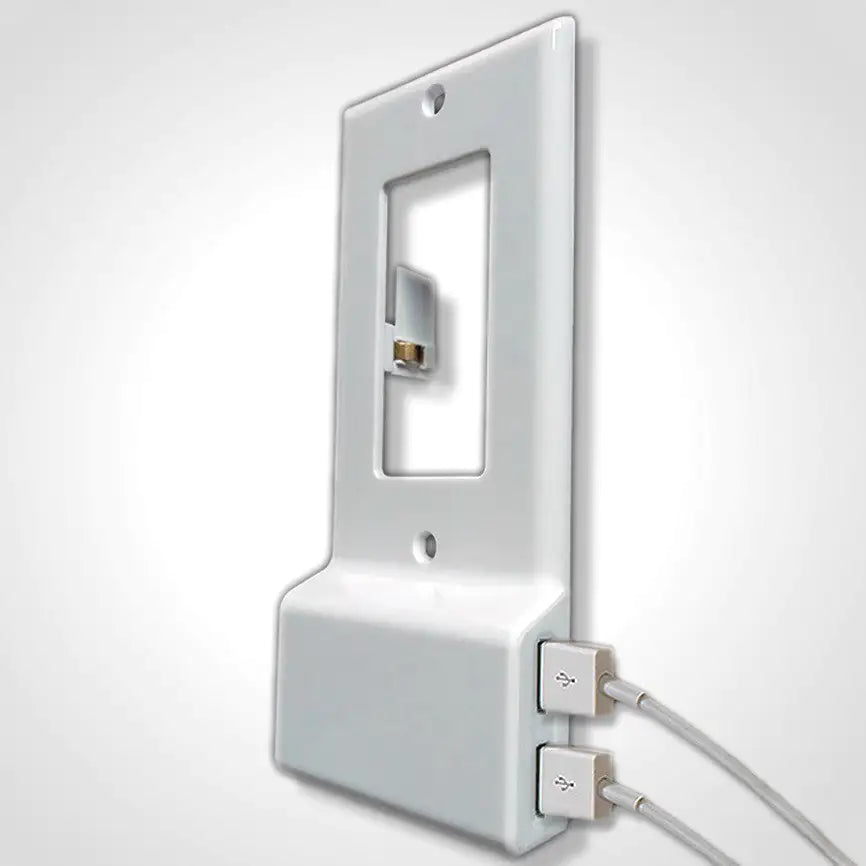 Invisible Dual USB Wall Charger Plate With Surge Protection