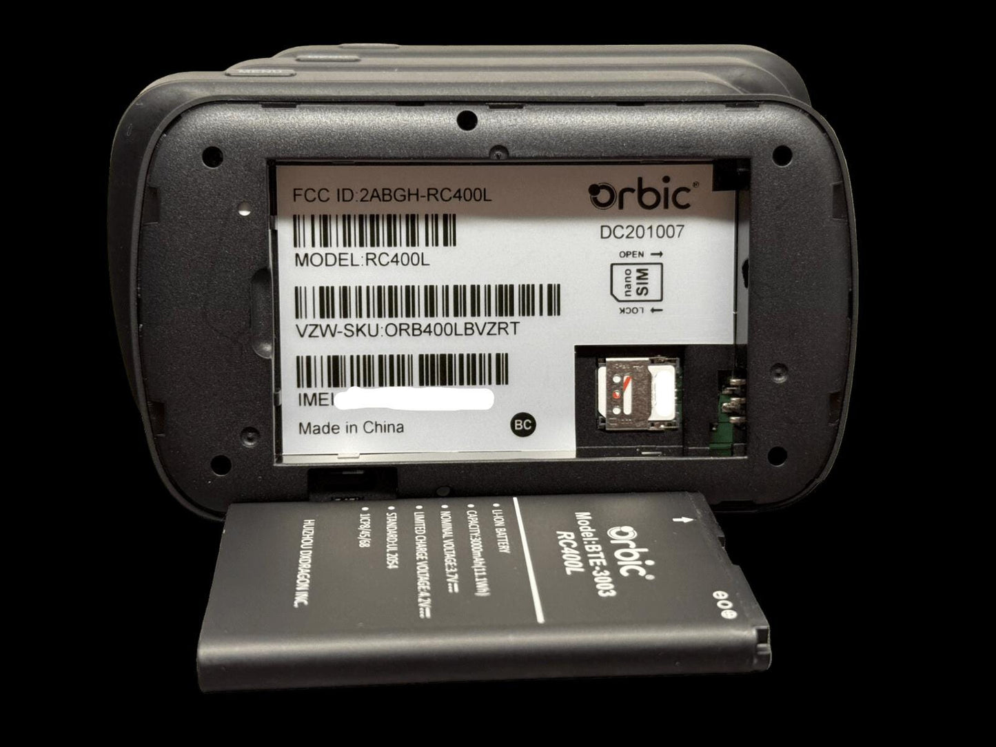 RayHunter IMSI Catcher & Stingray Detector - Orbic RC400L Mobile Hotspot by STS Technologies LLC