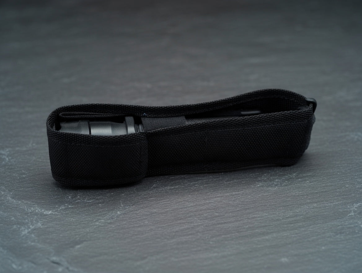 Black Flashlight Stun Shock Rechargeable Super Bright LED with Holster