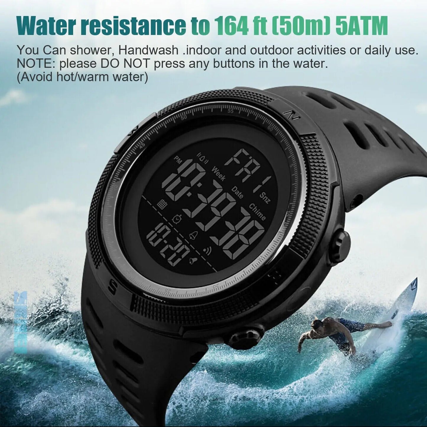 SKMEI Men's Digital Army Military Sport Quartz Analog Chrono Waterproof Watch US