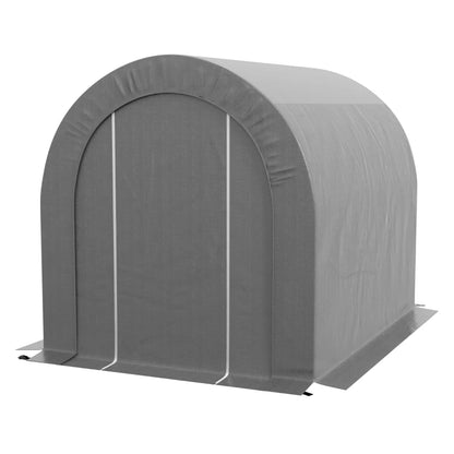 Outsunny 10' x 16' Carport, Heavy Duty Portable Garage Storage Tent with Large Zippered Door, Anti-UV PE Canopy Cover for Car, Truck, Boat, Motorcycle, Bike, Garden Tools, Outdoor Work by Dropsure