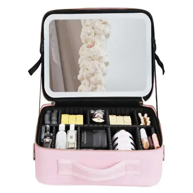 Smart LED Cosmetic Case with Mirror