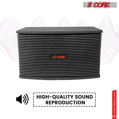 5Core Box Subwoofer for Car 1Pc Black 800W Peak Power 8 Inch Vented Trunk Speaker Woofer 8 Ohm