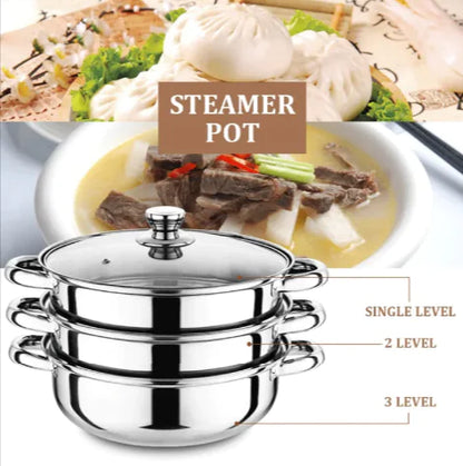 Three-Layer Multi-Purpose Soup Steamer