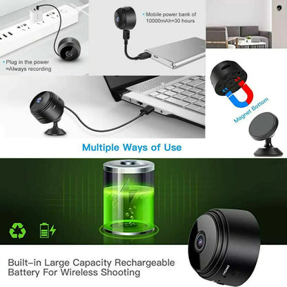 Mini Wireless Hidden Camera WiFi IP Home Security DVR Night Vision HD USB 1080P - Anti Spier 