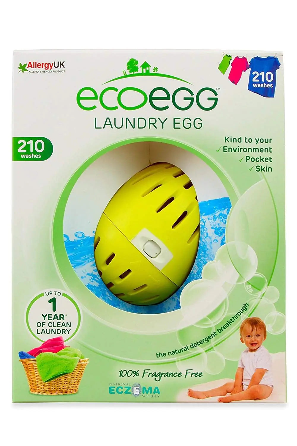 ecoegg Laundry Egg Fragrance Free 210 Loads