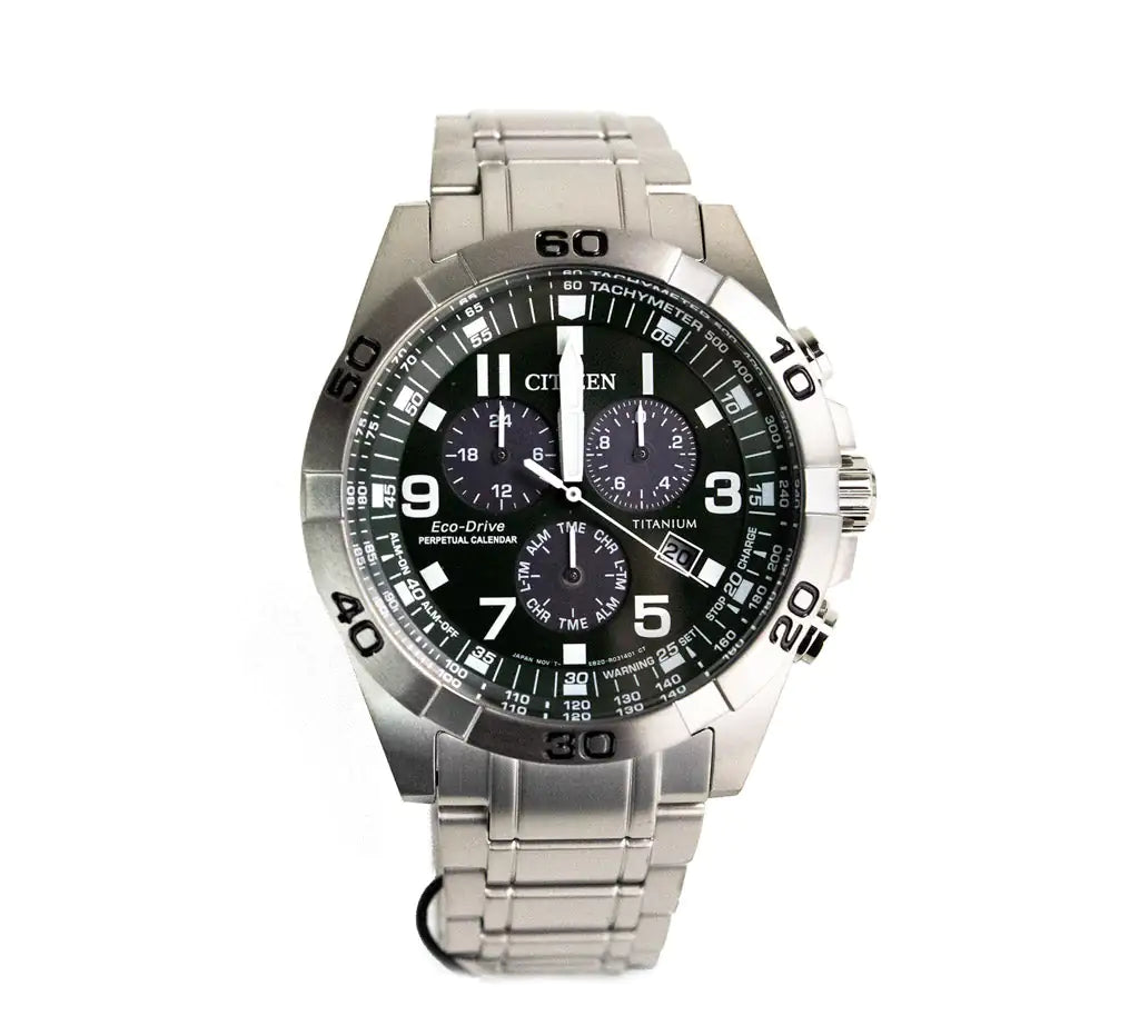 Citizen Weekender Sport Eco-Drive Green Dial Stainless Steel Watch - Anti Spier 