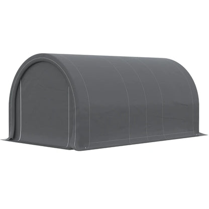Outsunny 10' x 16' Carport, Heavy Duty Portable Garage Storage Tent with Large Zippered Door, Anti-UV PE Canopy Cover for Car, Truck, Boat, Motorcycle, Bike, Garden Tools, Outdoor Work by Dropsure