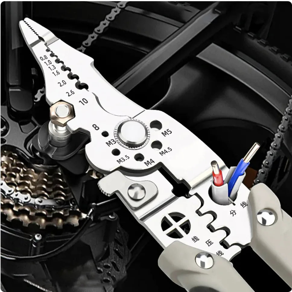 Adjustable Multifunction Wire Crimper, Cable Cutter & Automatic Wire Stripper