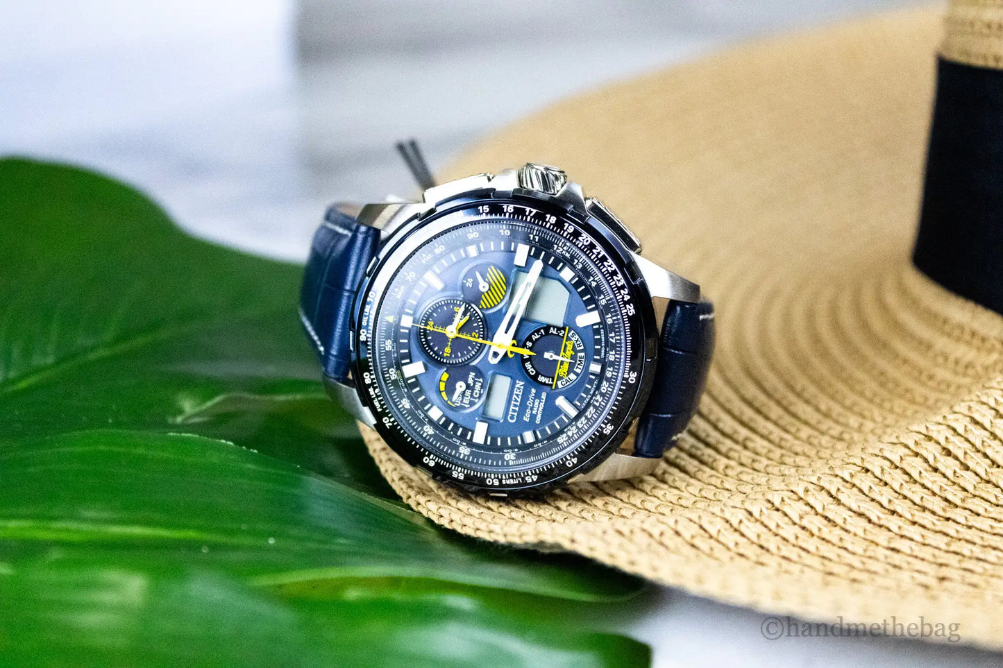 Citizen Blue Angels Skyhawk AT Crocodile Print Strap Watch - Anti Spier 