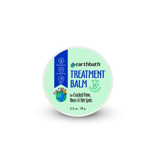 earthbath Treatment Balm - Dog Balm for Paws and Nose Dry Cracked Nose and Paw Balm Plant-Based Curelty-Free Vegan Made with Nilotica Shea Butter for Dogs and Cats - 2.2 Oz