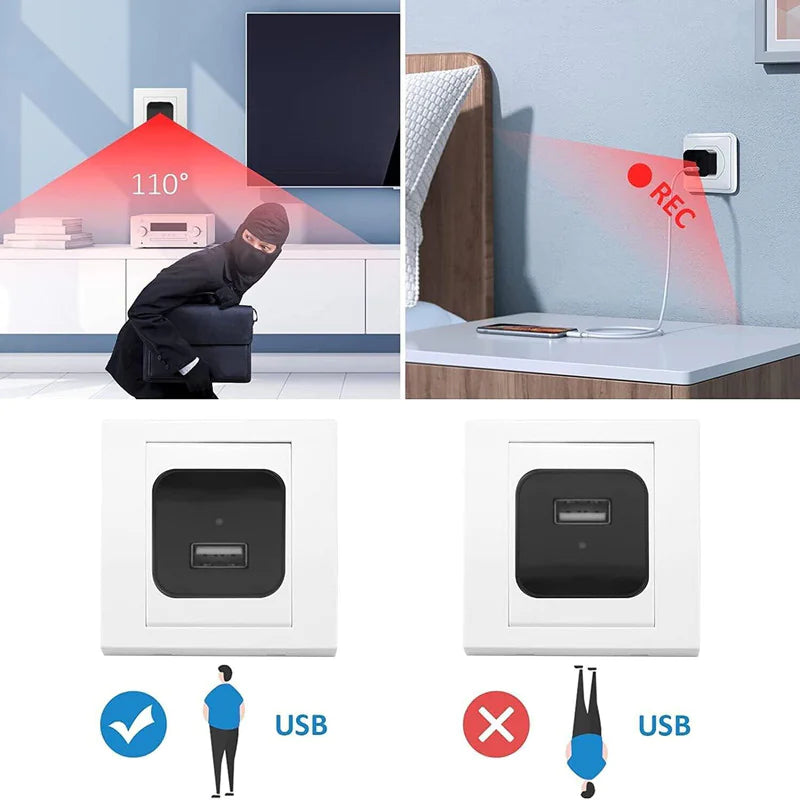 Mini Hidden Camera Home Security Nanny Cam Full HD 1080P DVR Night Vision Audio - Anti Spier 