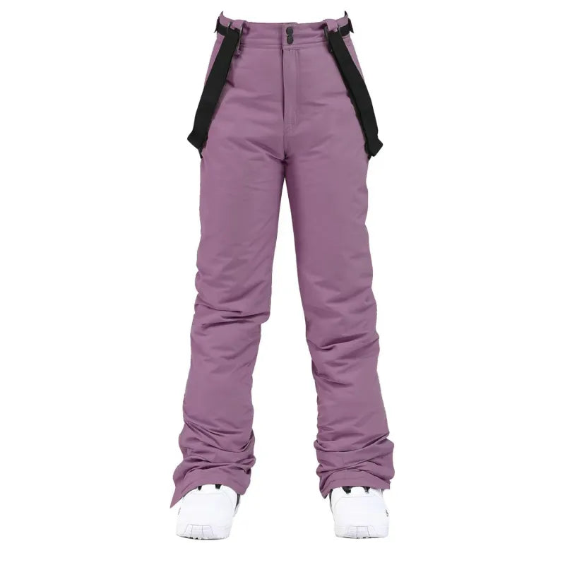 Windproof Waterproof Ski Pants with Detachable Elastic Waist