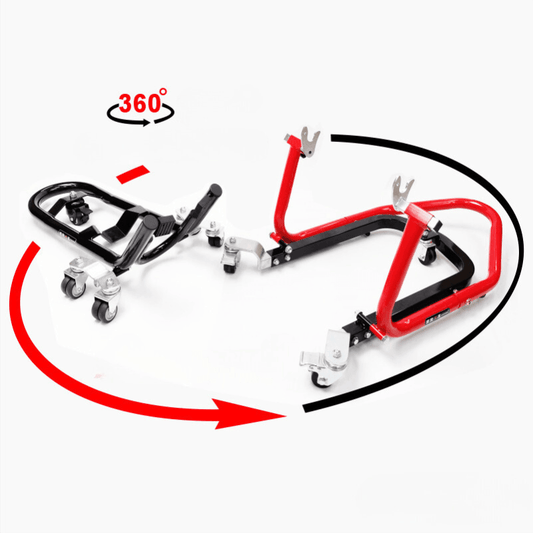 Liou Stand™ Motorcycle Paddock Stand Dolly Mover by Bean's Moto Booth