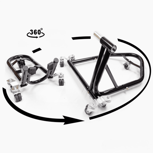Liou Stand™ Motorcycle Paddock Stand Dolly Mover by Bean's Moto Booth