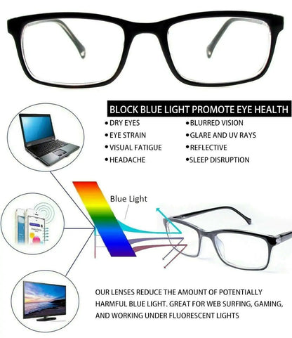 Blue Light Blocking Glasses For Men & Women - Anti Spier 