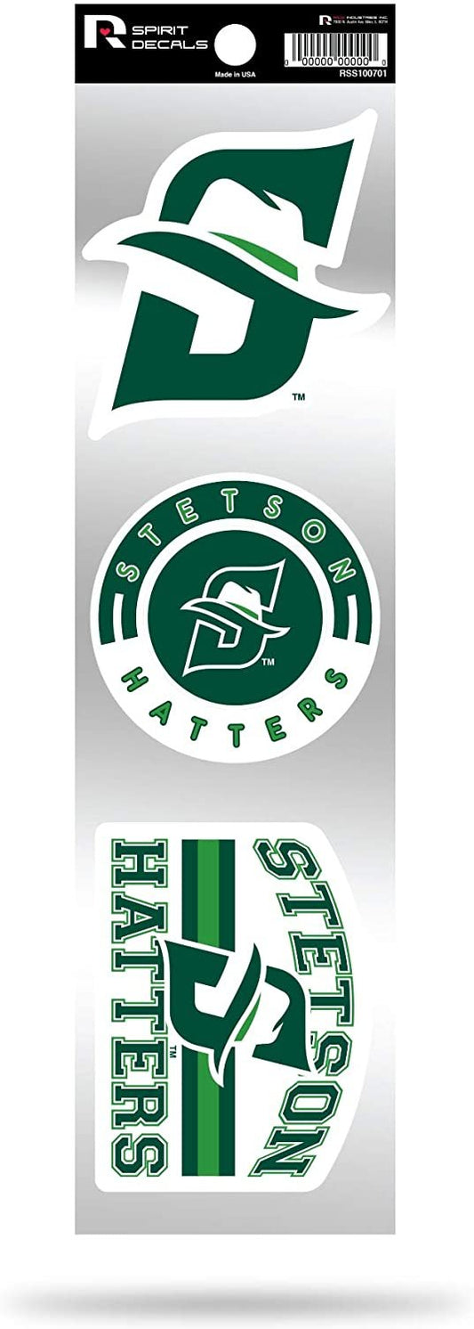 Stetson Hatters Triple Retro Throwback Spirit Decals Flat Vinyl Auto Home Sticker Sheet University of