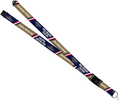 New Orleans Pelicans Premium Lanyard Keychain 18 Inch Button Clip Safety Breakaway