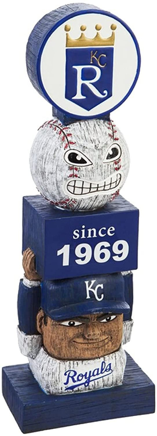 Kansas City Royals Tiki Totem Pole Vintage Design 16" Garden Statue Outdoor Home Figurine Decoration Baseball