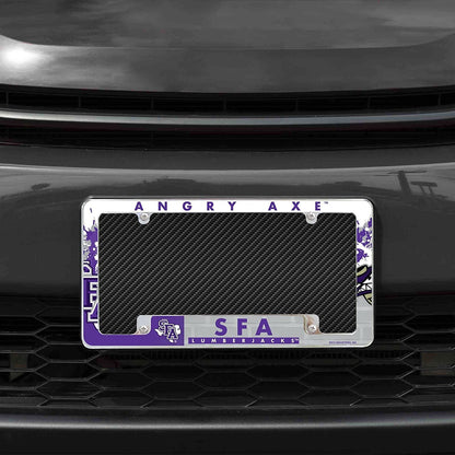 Stephen F Austin State University Lumberjacks Metal License Plate Frame Tag Cover All Over Design 12x6 Inch