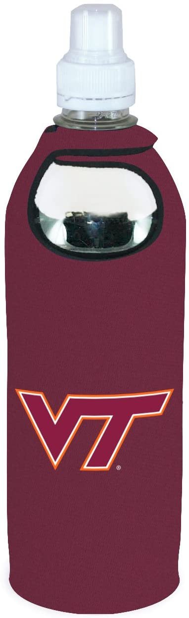 Virginia Tech Hokies VT 1/2 Liter Water Soda Bottle Beverage Insulator Holder Cooler with Clip University of